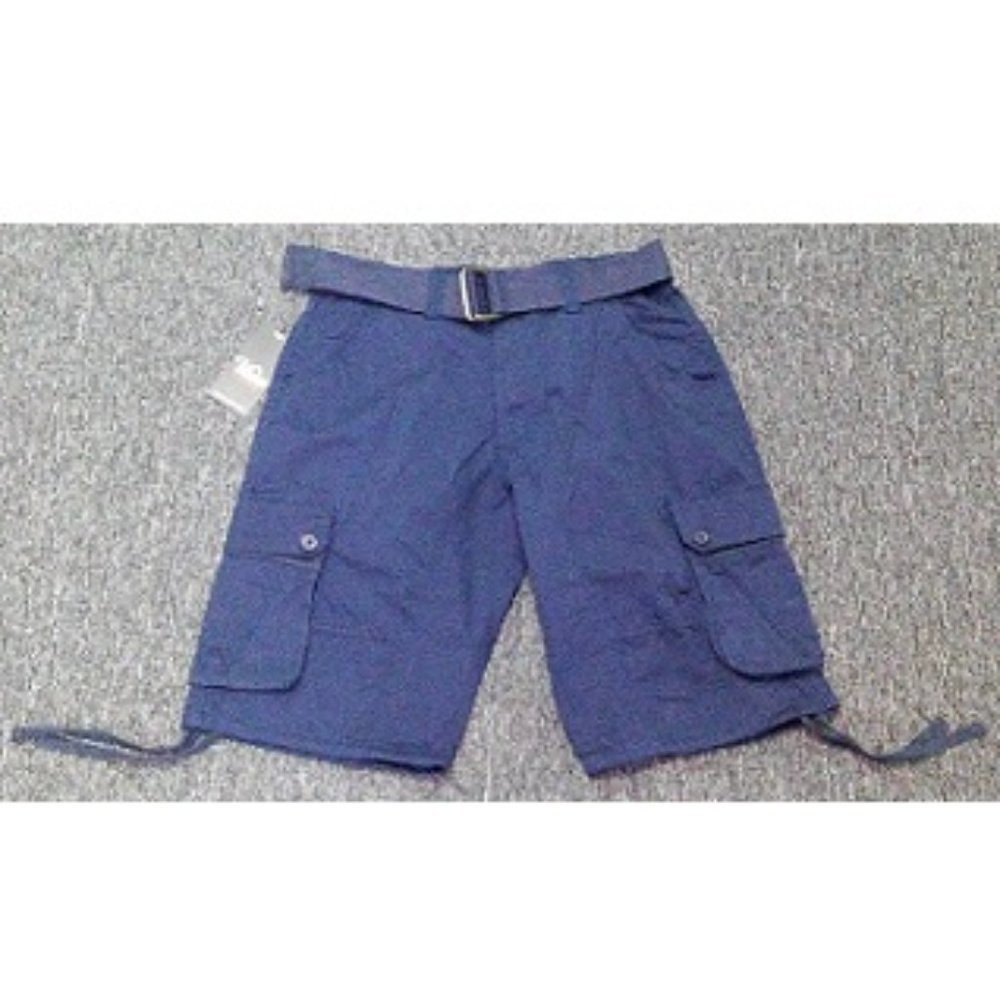 🆕FASHION TWILL CARGO SHORT WITH DRAW-STRINGS - SAPPHIRE BLUE - MEN